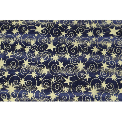 475 - Approx 6mtrs of Multi Coloured Stars and Swirls on Stripe Patterned Quality Fabric