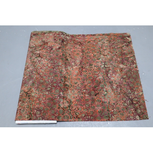 479 - Approx 7mtrs of Multi Coloured Pinecone Patterned Quality Fabric