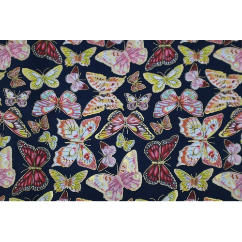 480 - Approx 3mtrs of Multi Coloured Butterflies Patterned Quality Fabric