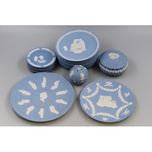 231 - A Large Selection of Collectable Wedgwood Jasperware (Mostly Plates). To Include 'Mother' Plates (Va... 