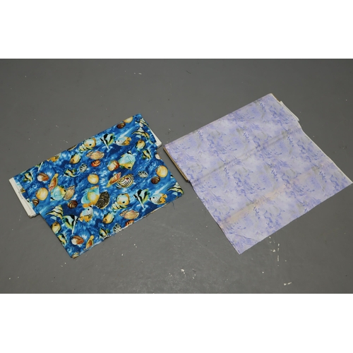 484 - Two Rolls of Fine Quality Fabric with at least 1 mtrs on each roll, in pattern Designs of Artisants ... 