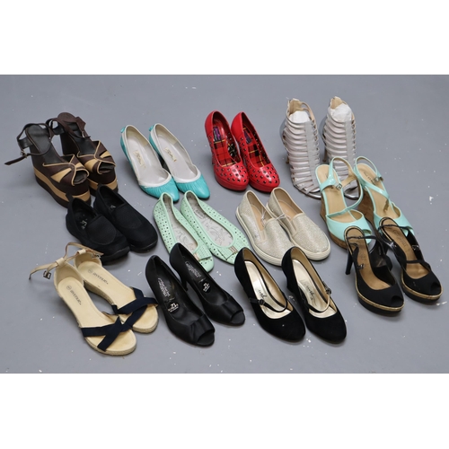 740 - Mixed Selection of Ladies Shoes in Various Sizes including Della Turq, Abbey Dawn, and More