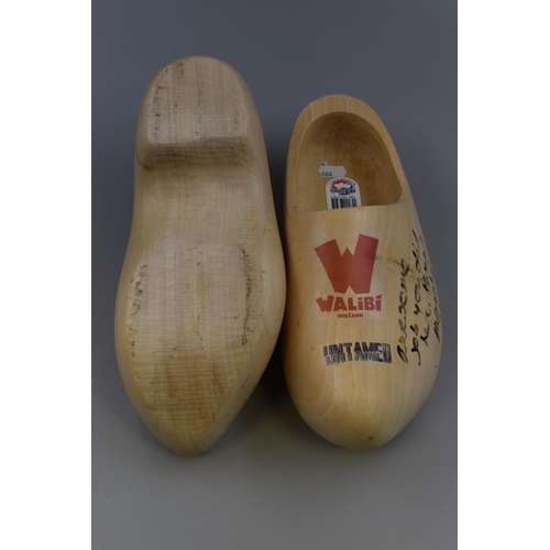 518 - Large Pair of Holland Made Wooden Clogs size 10 uk