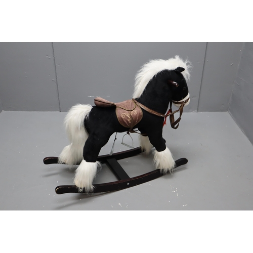 540 - Rocking Horse In Black & White, Ideal For A Toddler, approx 33