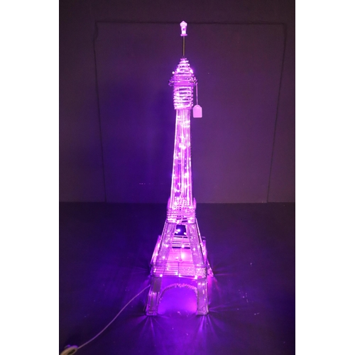 546 - Illuminating Eifel Tower Freestanding Multicolour Lamp approx. 4ft