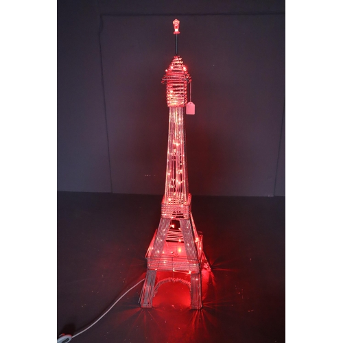 546 - Illuminating Eifel Tower Freestanding Multicolour Lamp approx. 4ft