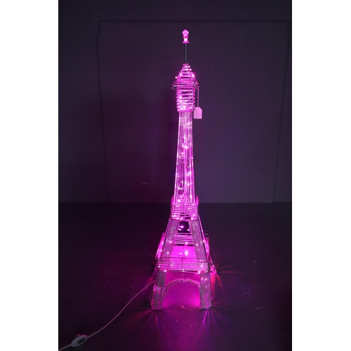 546 - Illuminating Eifel Tower Freestanding Multicolour Lamp approx. 4ft