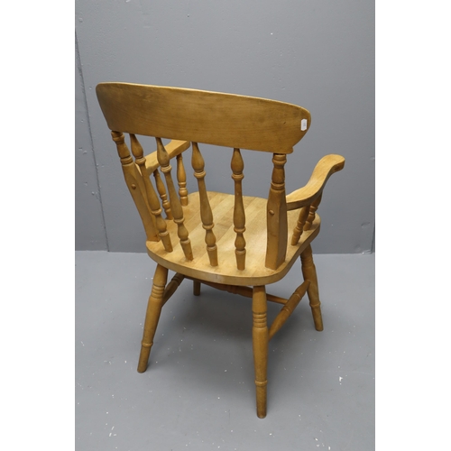 547 - Pine Country kitchen Style Ladder Backed Armchair