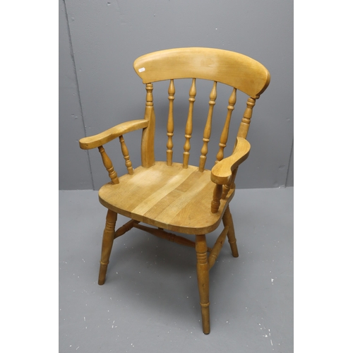 547 - Pine Country kitchen Style Ladder Backed Armchair