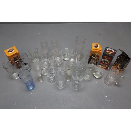 756 - Large Mixed Lot of Drinking Glasses to include Collectable Glasses some still in Original Boxes