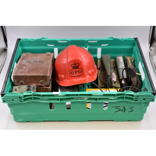 759 - Selection of Telephone Engineers equipment including Loop Tester, GPO Helmet, Trim Phone, Headphones... 