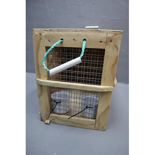 596 - Hand made International South Africa Origin Pet Freight Carrier complete with Handles and Water Bowl... 