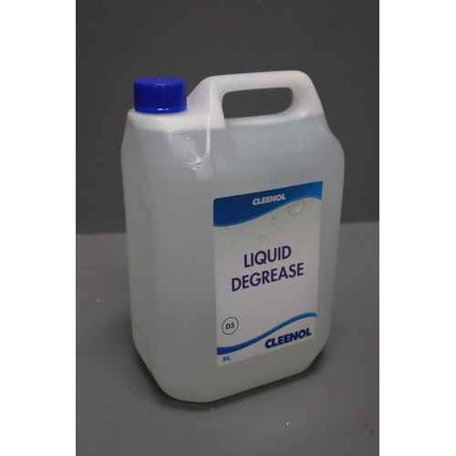 607 - Four New 5 Litre Cleenol Degreaser Bottle's (20 Litres in Total)