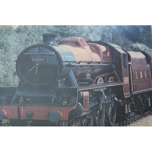 766 - Large Selection of Framed and Glazed Train Pictures