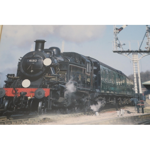 766 - Large Selection of Framed and Glazed Train Pictures