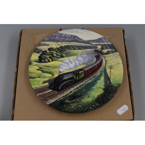 680 - Four Royal Doulton Train themed Cabinet plates complete with Boxes