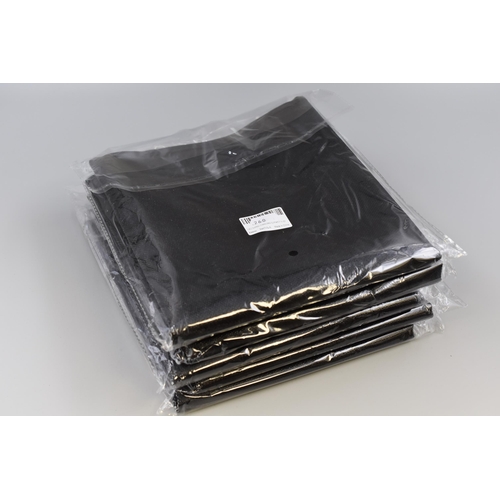 650 - Five Brand New Black Universal Flat Waterproof Covers 29