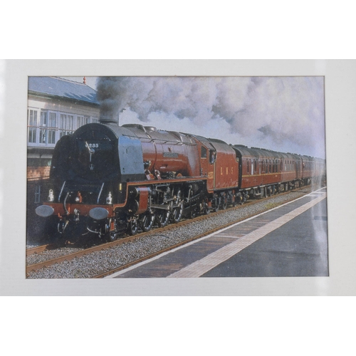 692 - Six Pictures of Steam Trains in Matching Framed and Glazed Mounts (9