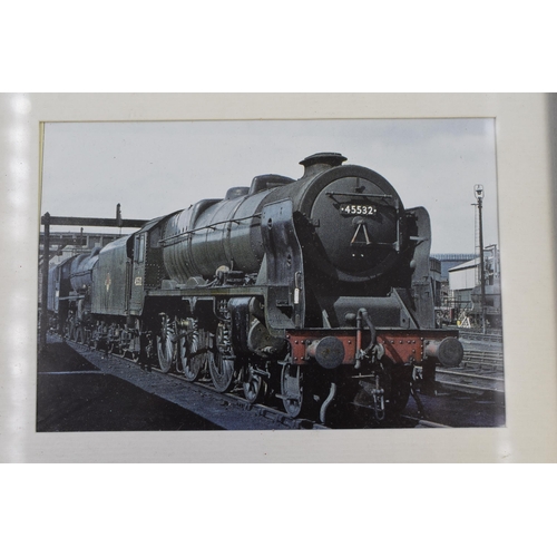 692 - Six Pictures of Steam Trains in Matching Framed and Glazed Mounts (9