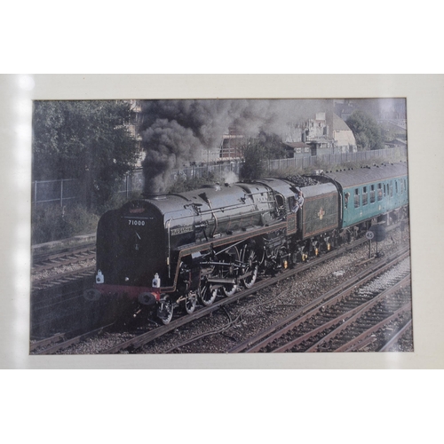 692 - Six Pictures of Steam Trains in Matching Framed and Glazed Mounts (9