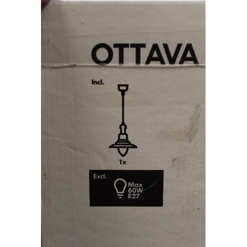 694 - Brand New in Sealed Box Brass Effect Ikea OTTAVA Pendant Industrial Style Ceiling Lamp Metal Light F... 