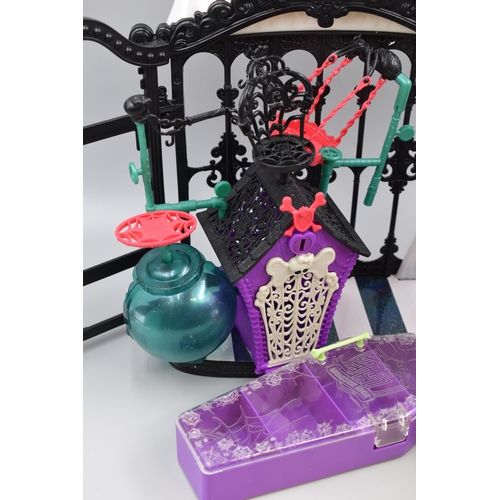 706 - Selection of Monster High Doll Accessory Toys including Coffin, Freak Circus and The Lab