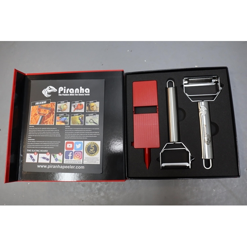 718 - A Mixed Selection To Include Piranha Peeler Set, Musical Stein, Barometer and More