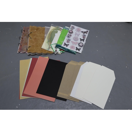 721 - large quantity of blank card for card making plus envelopes and other accessories