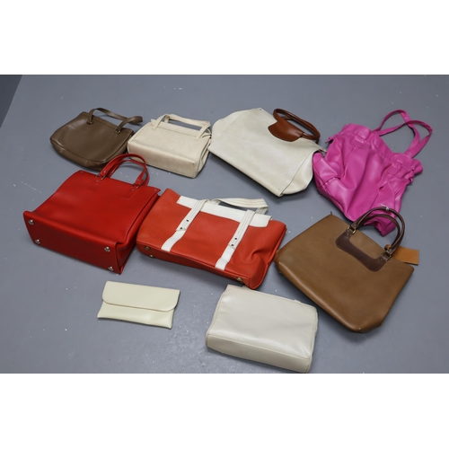 726 - Selection of eight vintage ladies bags