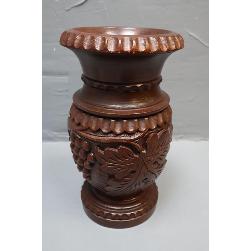 728 - A Mixed Selection To Include Carved Wood Grape Vase, Hors D'oeuvres Dish, Two Tureens, And More