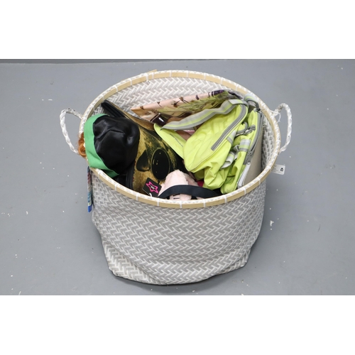 731 - Large Washing Tub Brimming with Young Girls items to include Training Shoes, Books, Tablet Covers, D... 