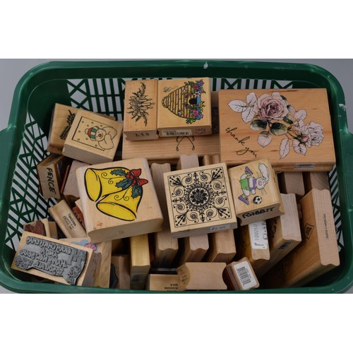 653 - Large Selection of Personal Impressions, Wooden Block Crafting Stamps