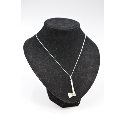 4 - Silver 925 Necklace with Axe Pendant