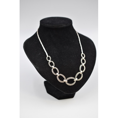 11 - Silver 925 Marcasite Necklace