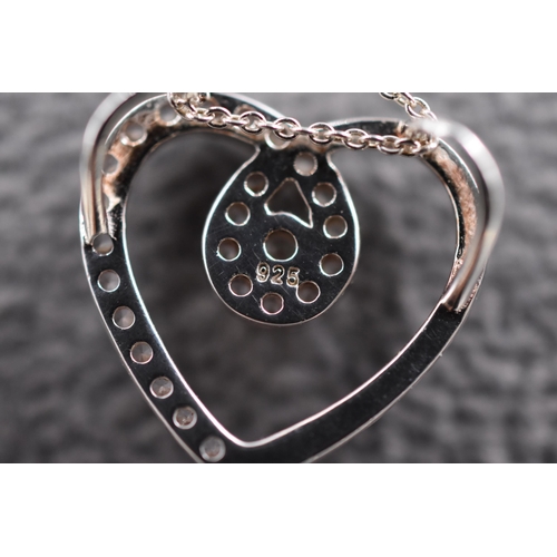 12 - Silver 925 Heart Necklace in Presentation Box