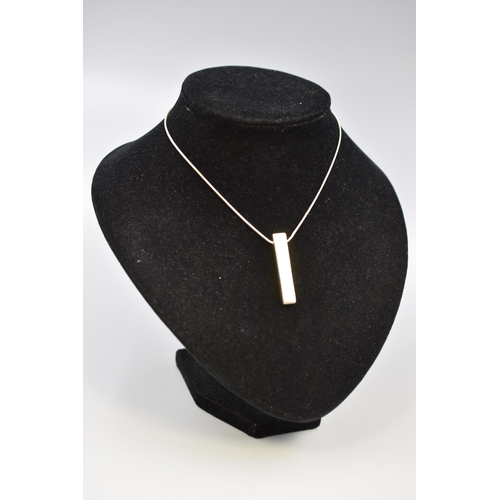 13 - Silver 925 Necklace with Ingot Pendant