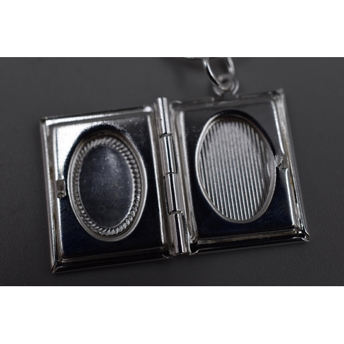 27 - Silver 925 Locket Necklace on Silver Chain in Gift Box