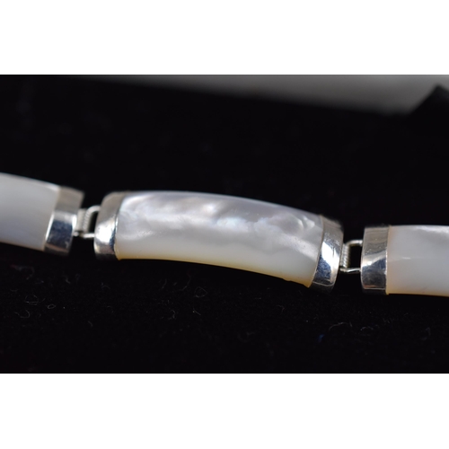 51 - Two Pieces of 925. Silver Jewellery With Presentation Boxes. Includes Mother of Pearl 925. Silver Br... 