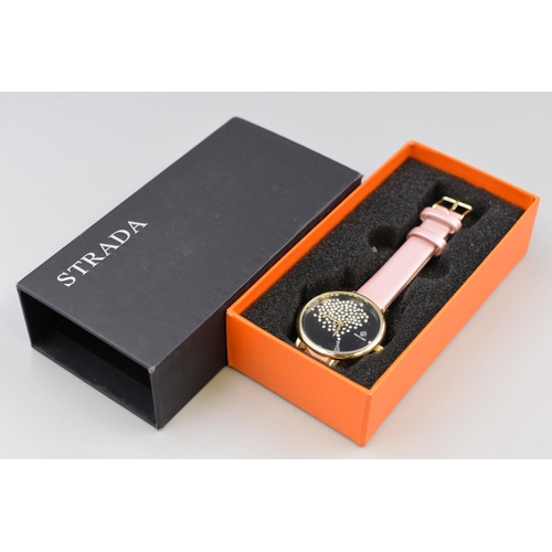 60 - Ladies Watch with Pink Strap by Strada, in Box