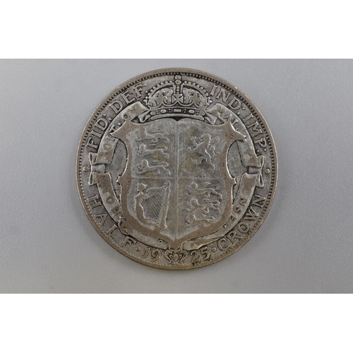 96 - A UK George V 1925 Silver Half Crown