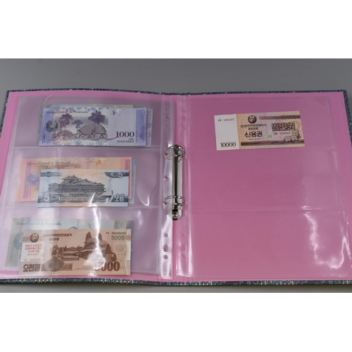 104 - Selection of Uncirculated Worldwide Banknotes. Includes Mongolia, Venezuela, North Korea and more