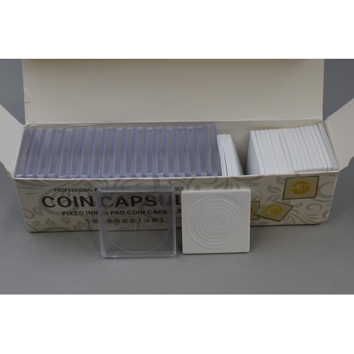 106 - Box of 20 New Coin Capsule with Inner Pad (38mm)