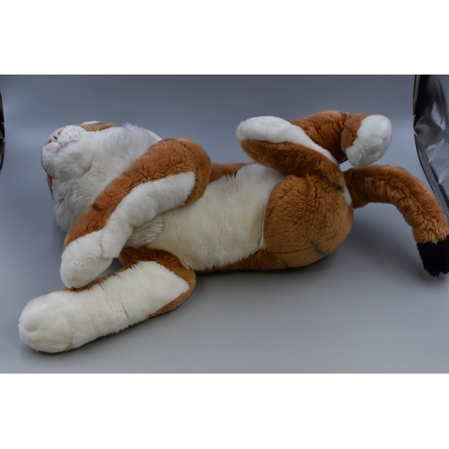 120 - Medium Sized Plush Tiger Teddy (Approx. 22” Long)