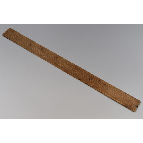 264 - A Late 18th Century 24 inch Boxwood Gunter Scale Navigation Rule, By Benjamin Donn, Stamped Navigati... 