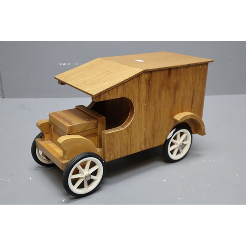 266 - A Wooden Handmade Truck Model, Approx 17