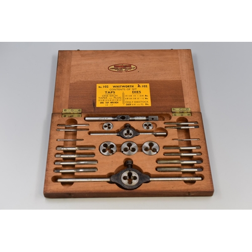 271 - A Whitworth Twenty-Two Piece Tap and Die Set, In Original Wooden Case