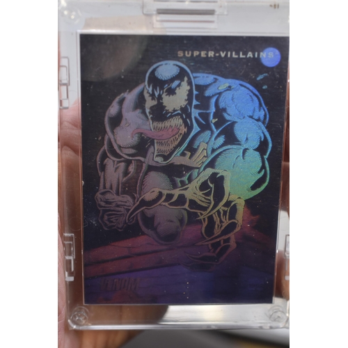 139 - Collectors Marvel Comics Venom Hologram Card 1991 in Snap-Tight Case