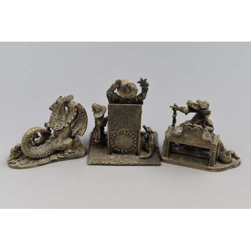 151 - Three Tudor Mint Myth & Magic Pewter Figures To Include 'The Magical Box', 'Hot Stuff!', And 'Fo... 