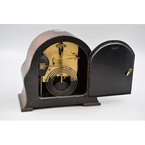 283 - A Wood Cased Smiths Mantle Clock, Approx 8