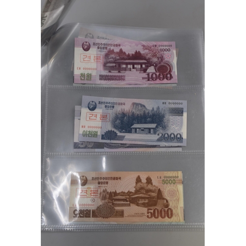 159 - Collection of Ten Uncirculated North Korean Banknotes Issued by North Korean Government, Note &ldquo... 